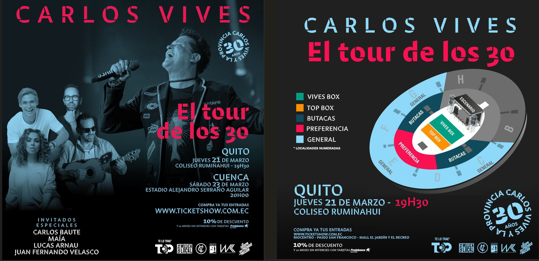 CARLOS VIVES CELEBRA A LO GRANDE EL TOUR DE LOS 30
