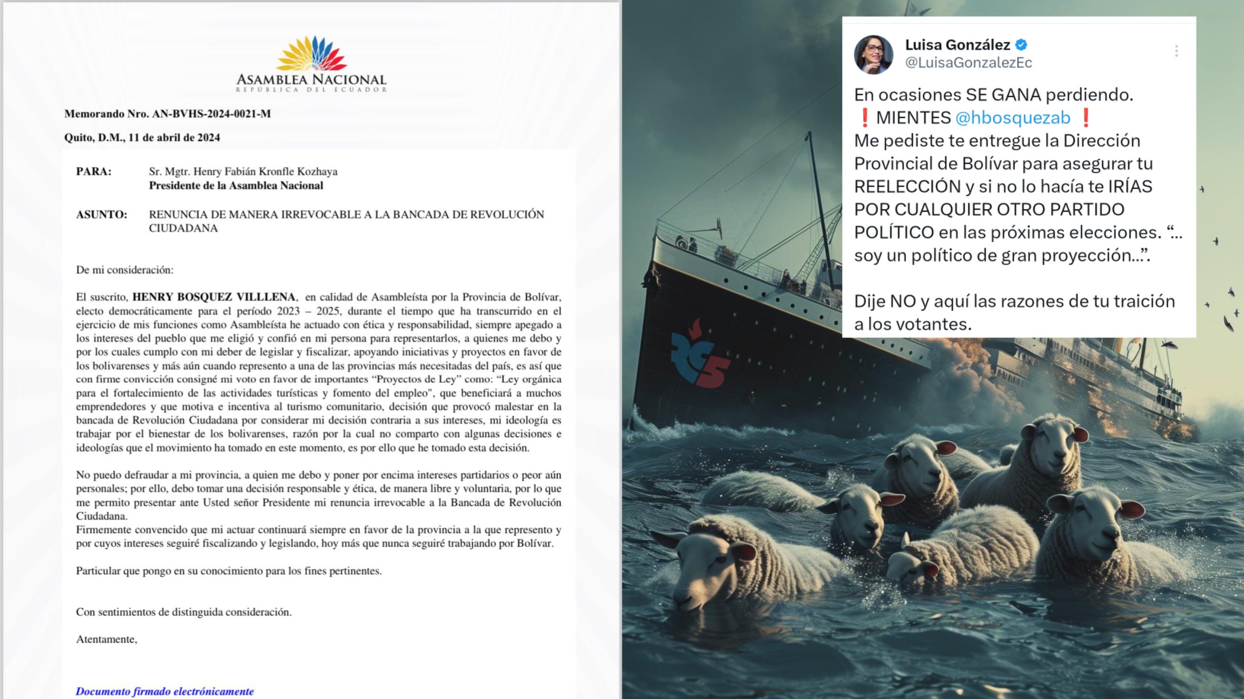 El gran naufragio de la Revolución Ciudadana 🥷🏴‍☠️