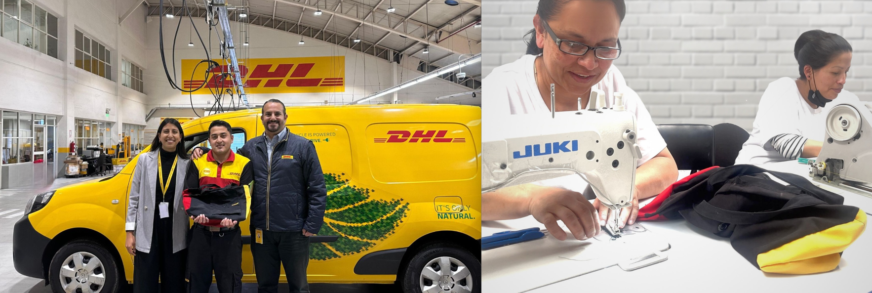 DHL Express y Matirea S.A.S transforman uniformes corporativos en tote bags ecológicas