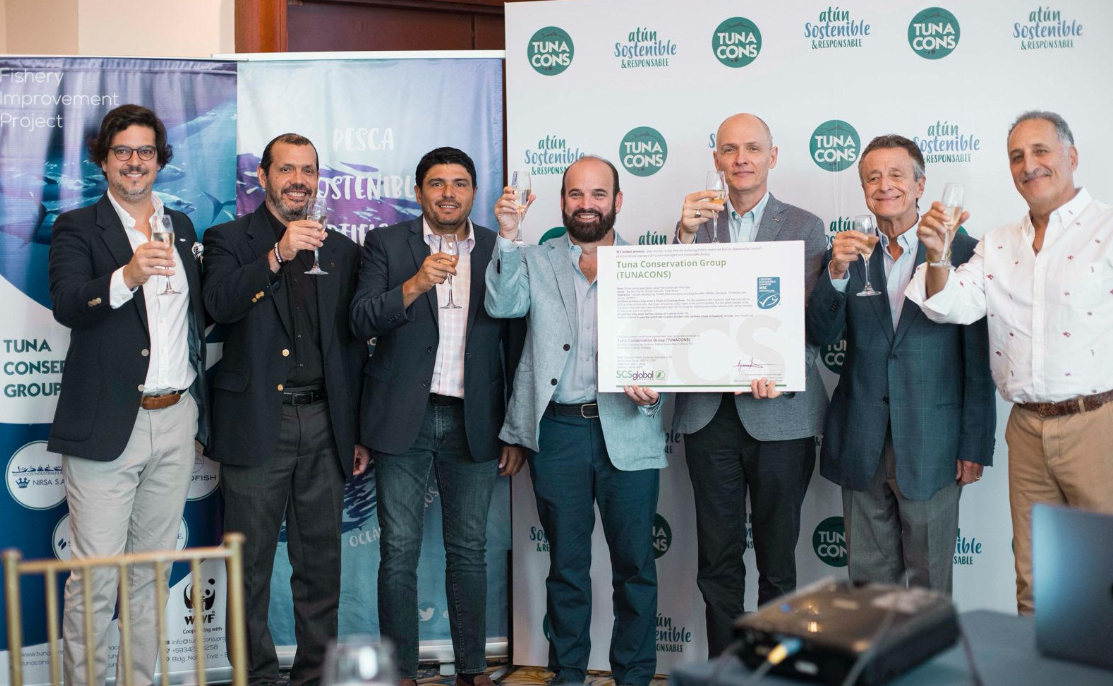 TUNACONS fortalece la presencia de Ecuador en mercados internacionales; al certificar el 100% de su pesca de at ún, con el más riguroso sello de sostenibilidad