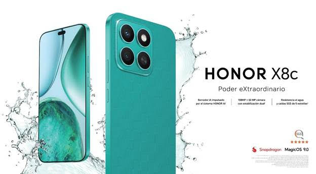 HONOR presenta el HONOR X8c, impulsado por innovaciones en IA, cámara con estabilización dual