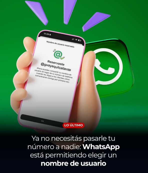 USUARIO UNICO DE WHATSAPP: @tunombre