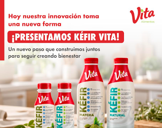 Lanzamiento de KÉFIR VITA – 11 cepas vivas, billones de probióticos por porción, inulina y colágeno hidroliz ado